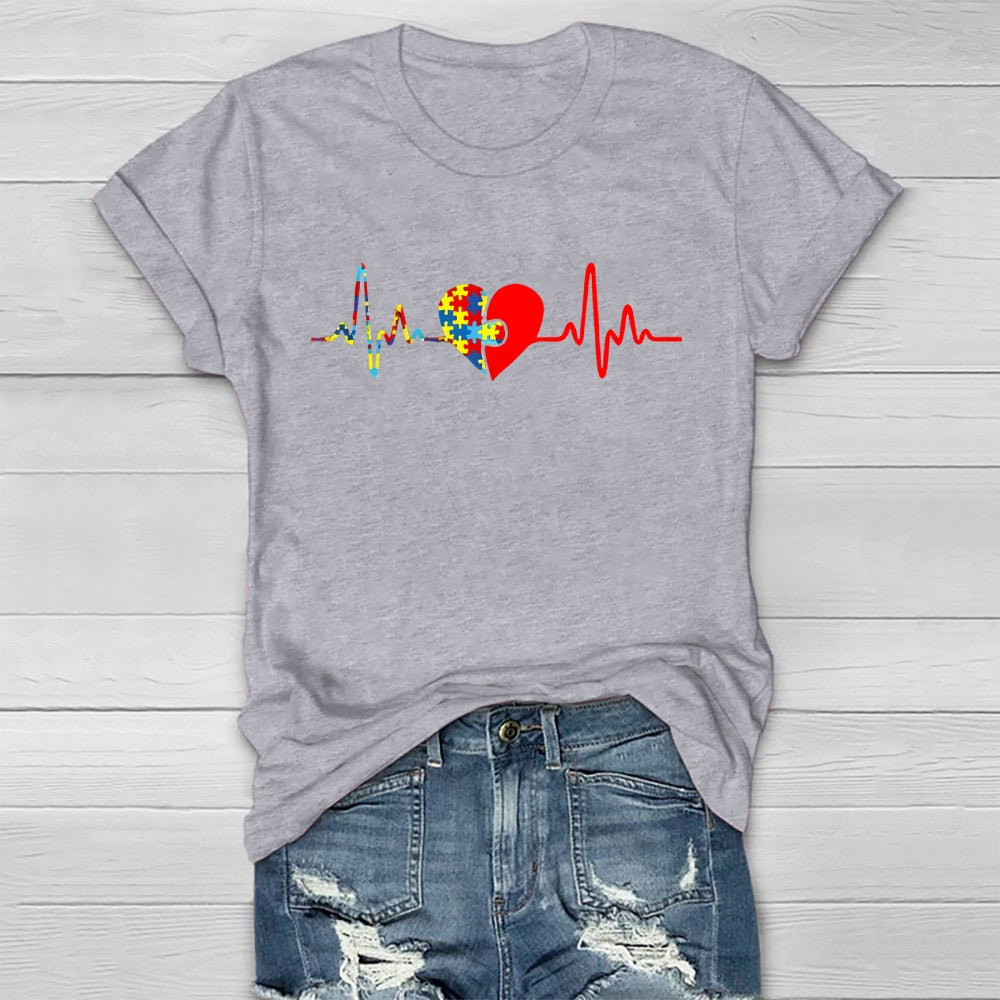 Heartbeat Autism Awareness Healthwear T-shirt
