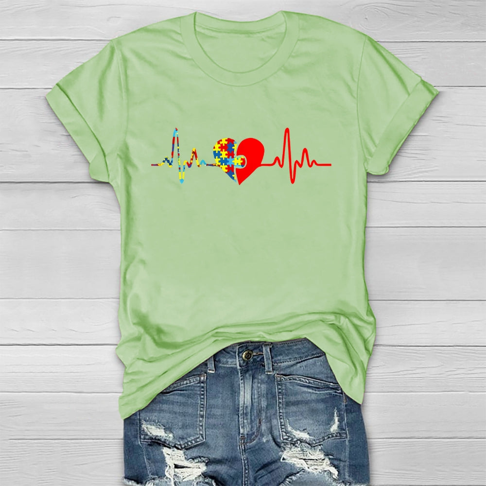 Heartbeat Autism Awareness Healthwear T-shirt