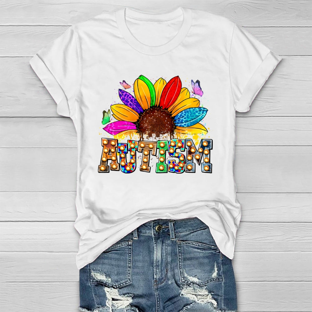 Autism Colorful Sunflower Healthwear T-shirt