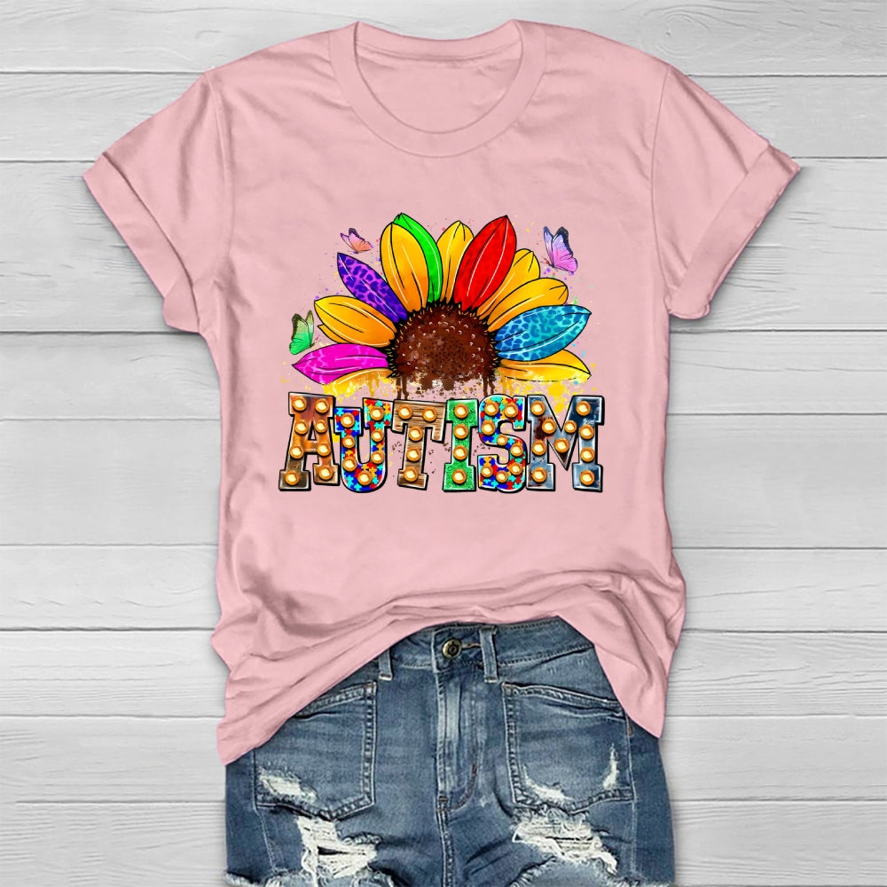Autism Colorful Sunflower Healthwear T-shirt