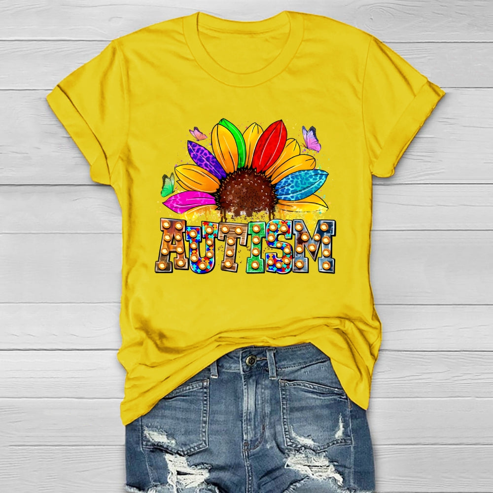 Autism Colorful Sunflower Healthwear T-shirt