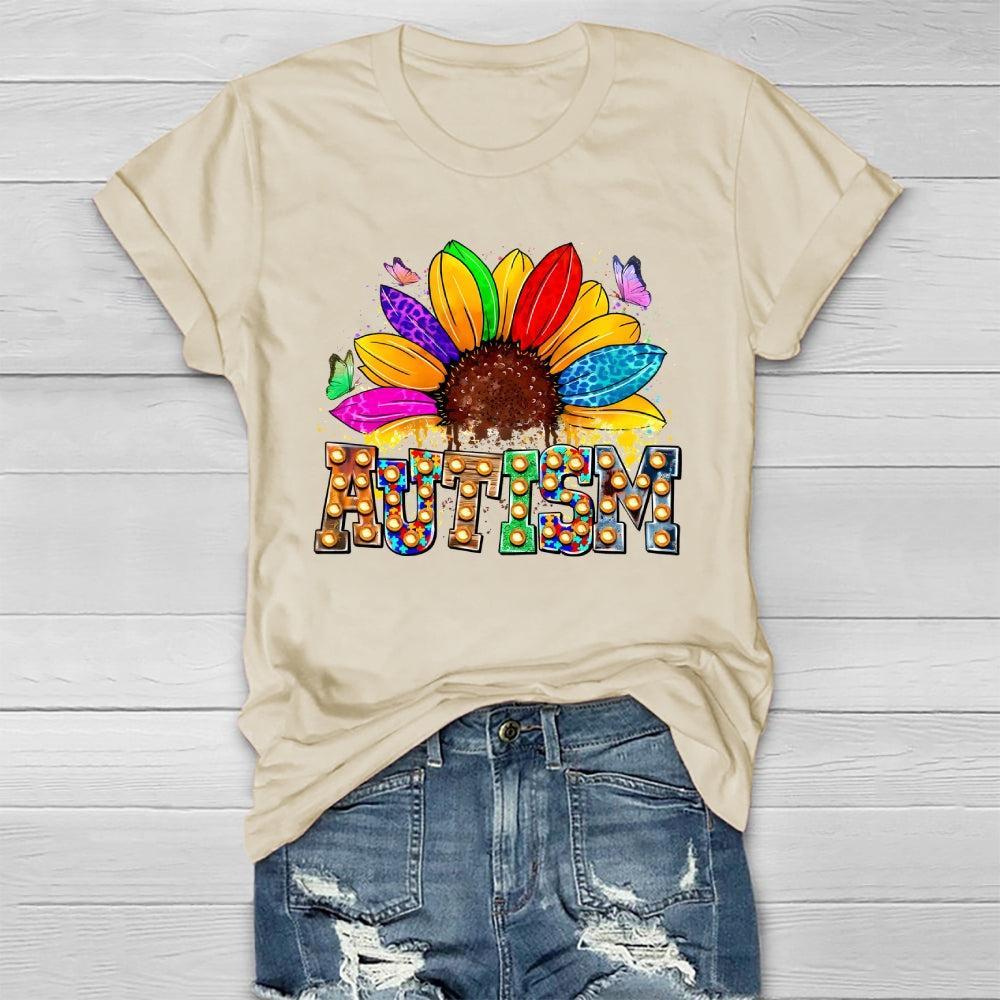 Autism Colorful Sunflower Healthwear T-shirt