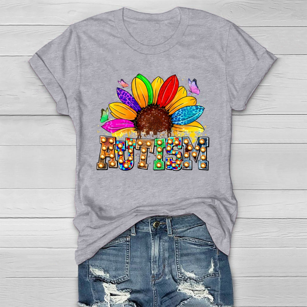 Autism Colorful Sunflower Healthwear T-shirt