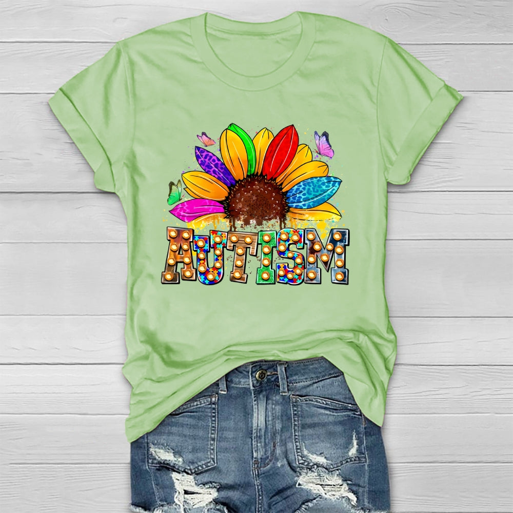 Autism Colorful Sunflower Healthwear T-shirt