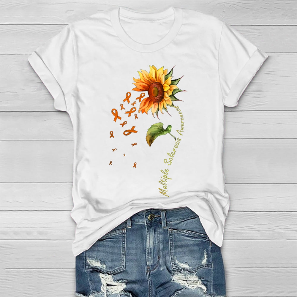 Multiple Sclerosis Awareness Sunflower Healthwear T-shirt