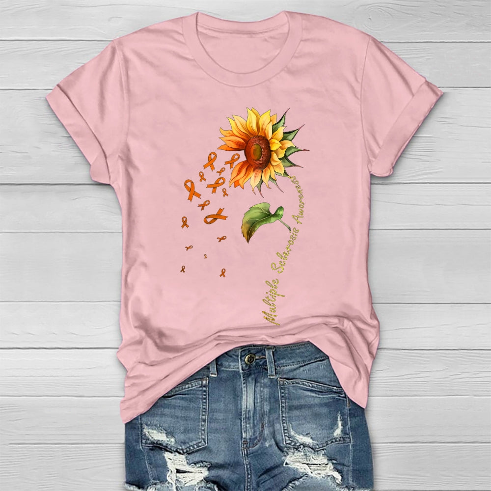 Multiple Sclerosis Awareness Sunflower Healthwear T-shirt