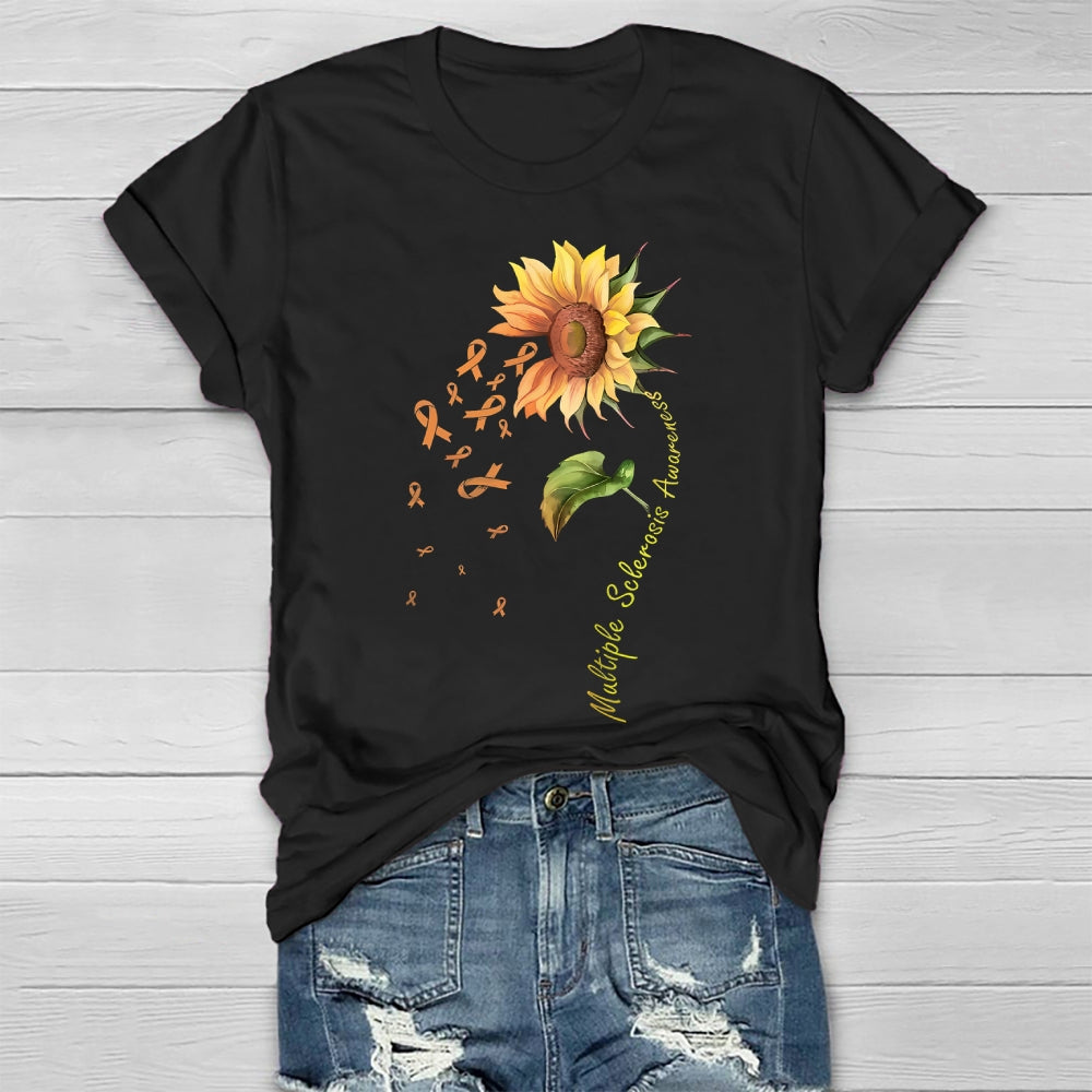 Multiple Sclerosis Awareness Sunflower Healthwear T-shirt