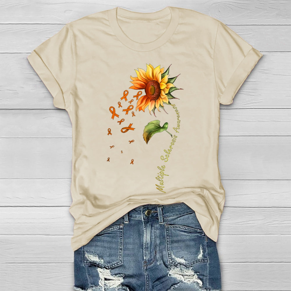 Multiple Sclerosis Awareness Sunflower Healthwear T-shirt