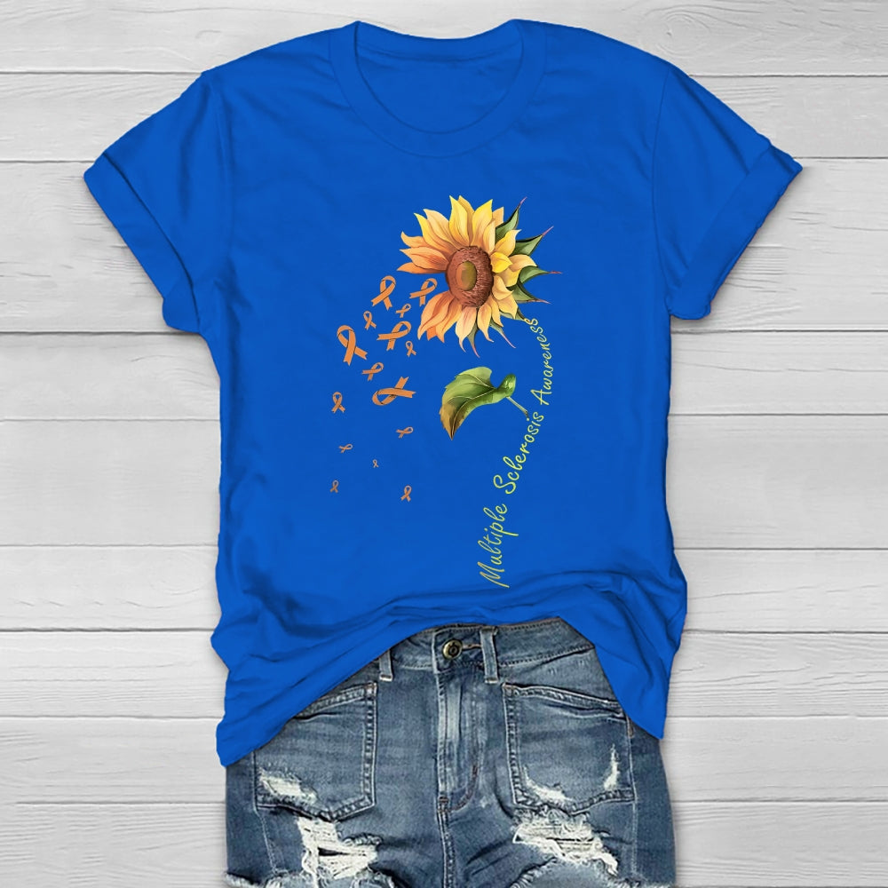 Multiple Sclerosis Awareness Sunflower Healthwear T-shirt