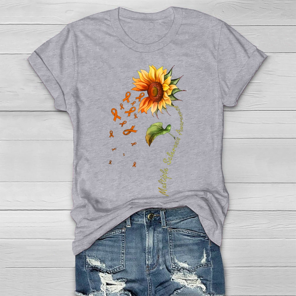 Multiple Sclerosis Awareness Sunflower Healthwear T-shirt