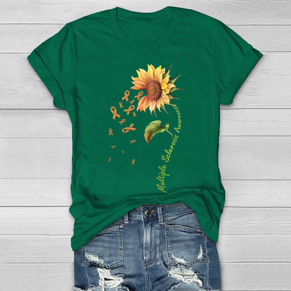Multiple Sclerosis Awareness Sunflower Healthwear T-shirt