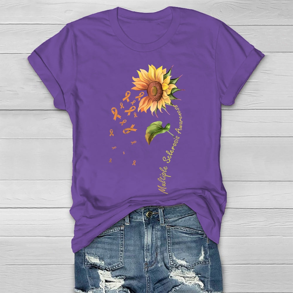 Multiple Sclerosis Awareness Sunflower Healthwear T-shirt
