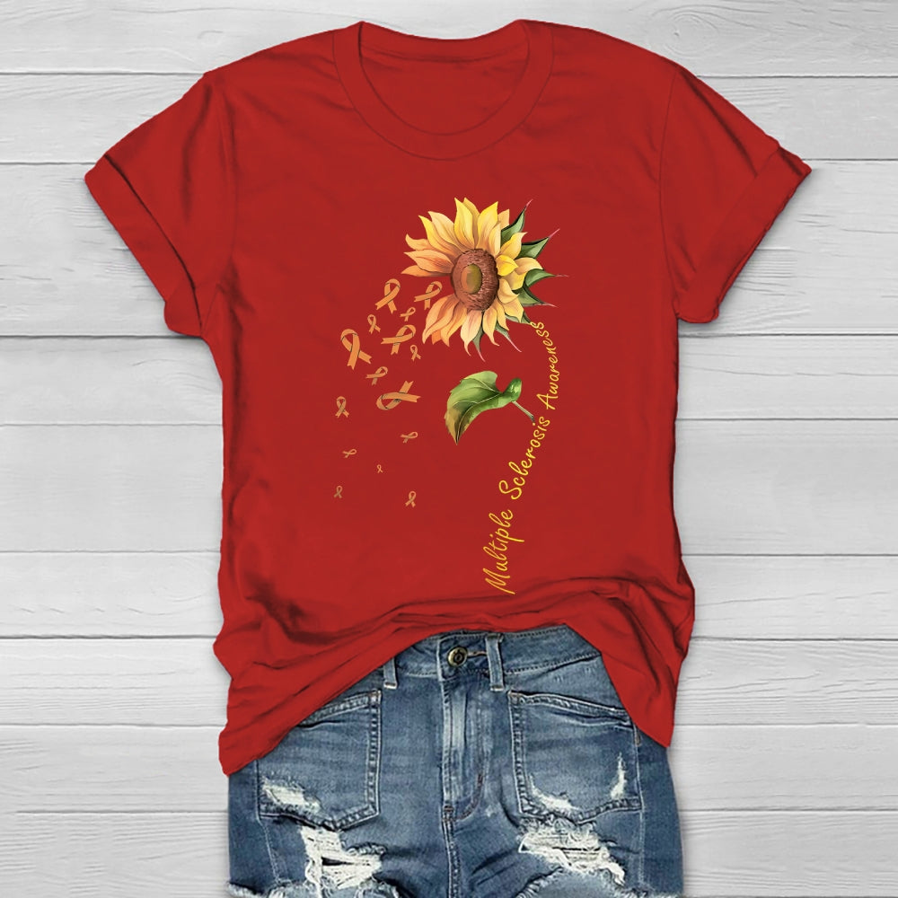 Multiple Sclerosis Awareness Sunflower Healthwear T-shirt
