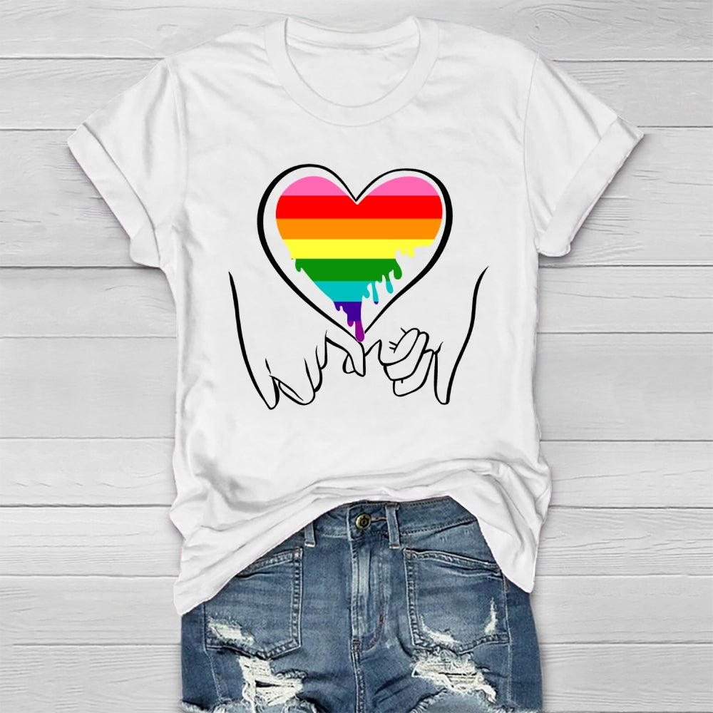 Hand In Hand Colorful Hearts Healthwear T-shirt