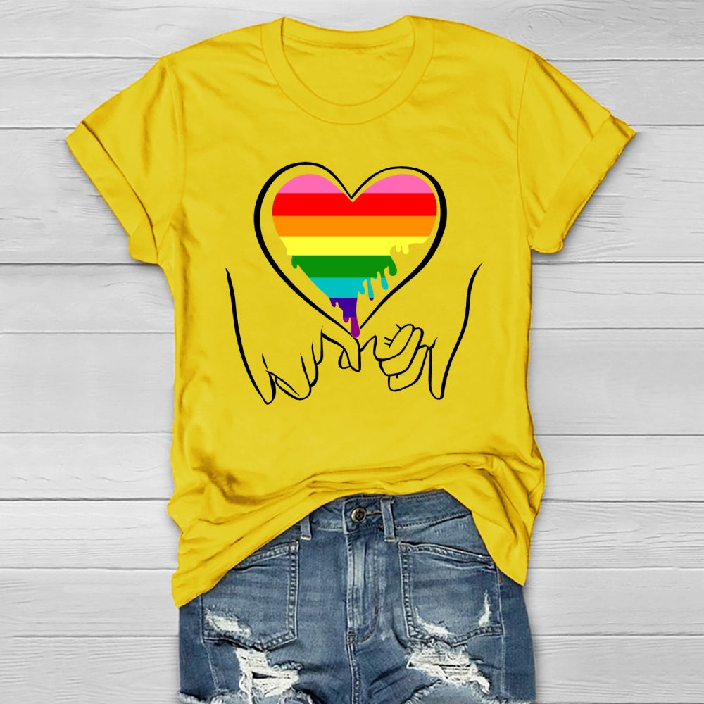 Hand In Hand Colorful Hearts Healthwear T-shirt