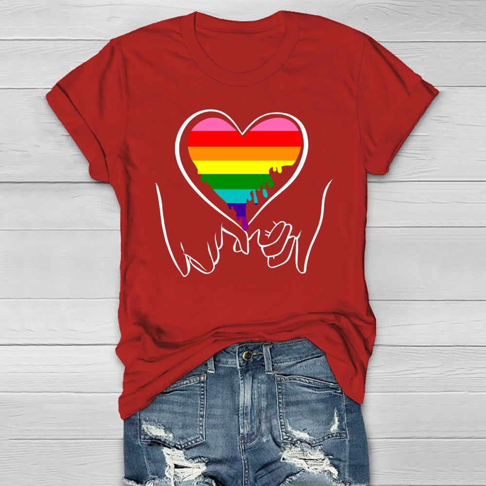 Hand In Hand Colorful Hearts Healthwear T-shirt