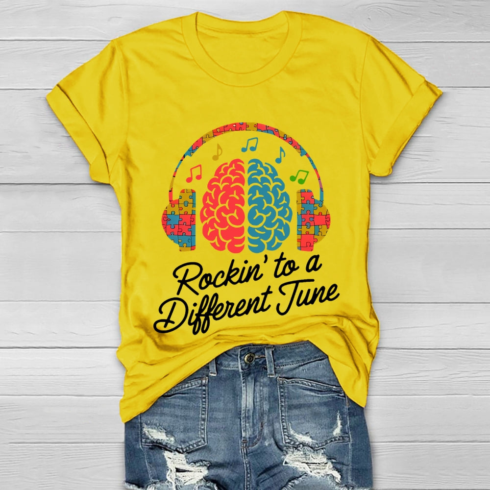 Autism Rockin To A Different Tune Healthwear T-shirt