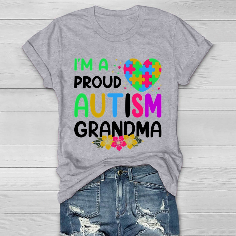 I'm A Proud Autism Grandma Healthwear T-shirt