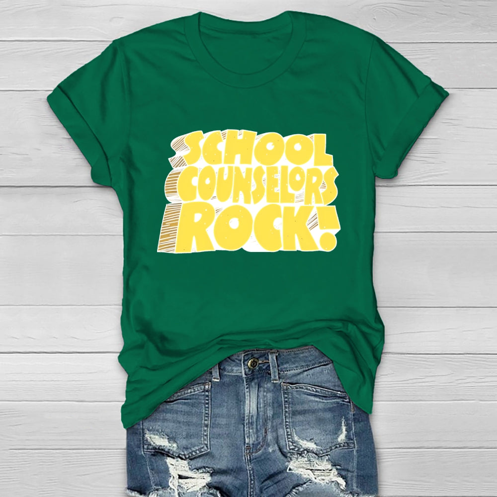 School Counselor Rock Healthwear T-shirt