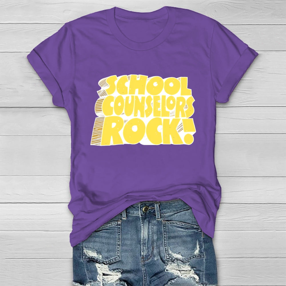 School Counselor Rock Healthwear T-shirt