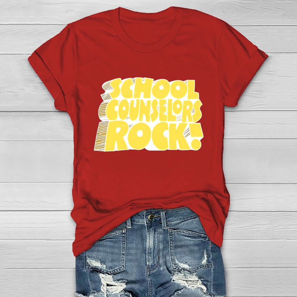 School Counselor Rock Healthwear T-shirt