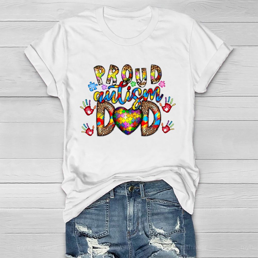 Proud Autism Dad Healthwear T-shirt