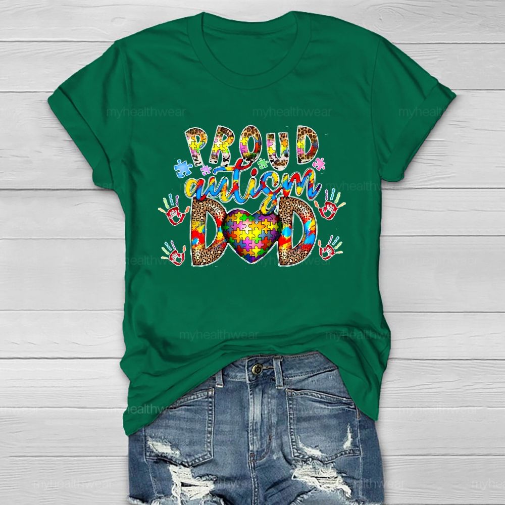 Proud Autism Dad Healthwear T-shirt