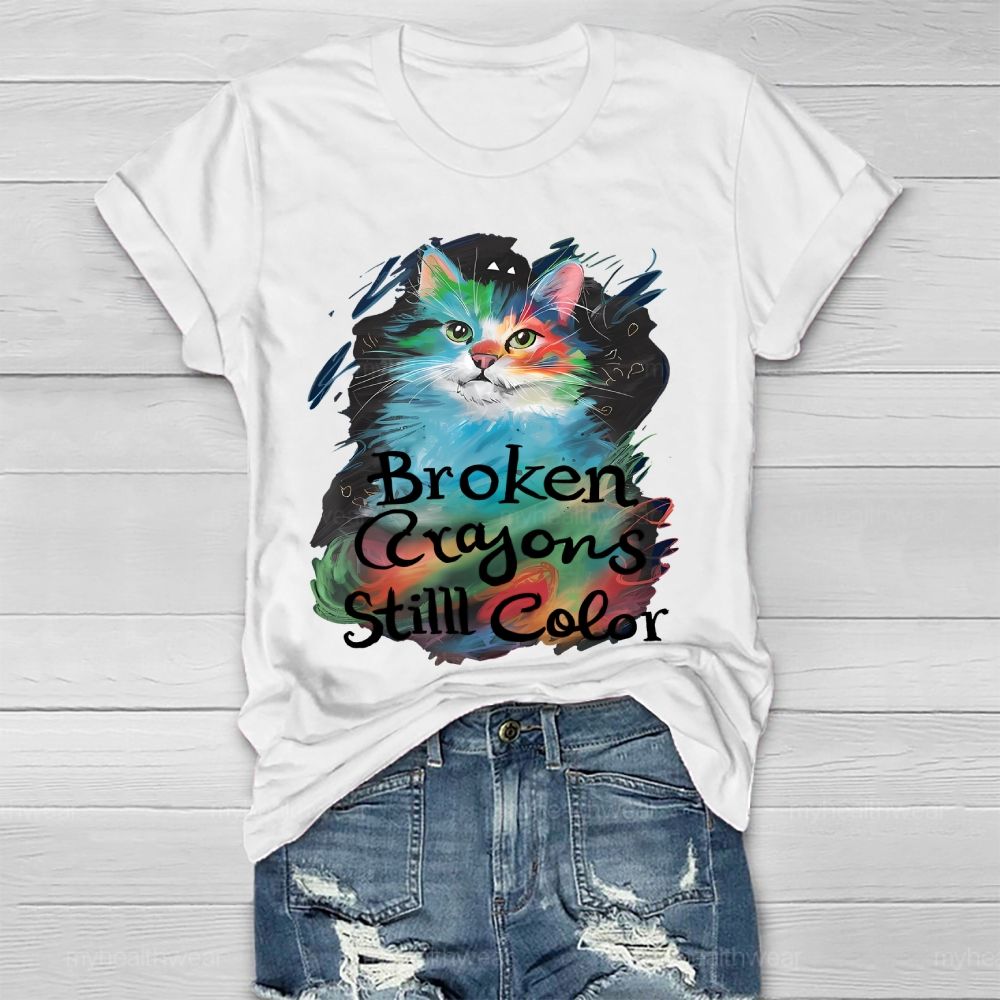 Broken Crayons Still Color Cat  Healthwear T-shirt