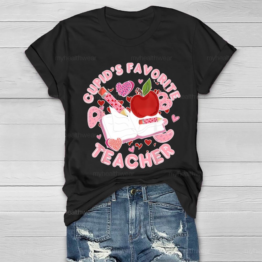 Cupid's Favorite Teacher Healthwear T-shirt