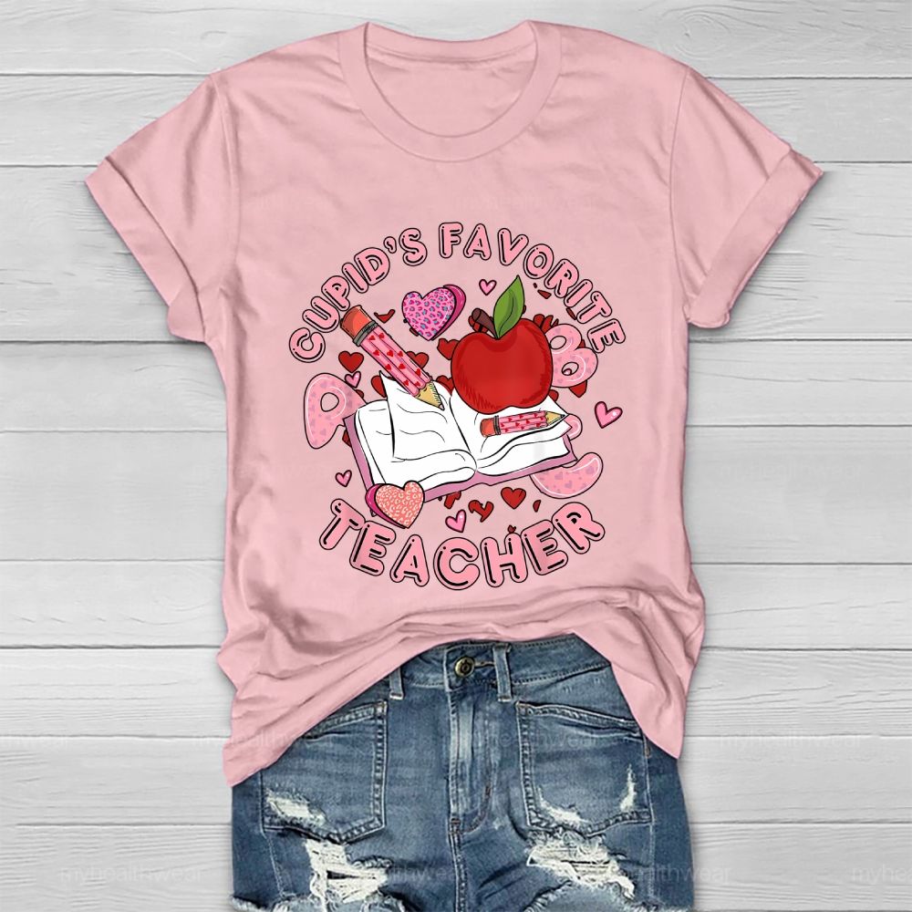 Cupid's Favorite Teacher Healthwear T-shirt