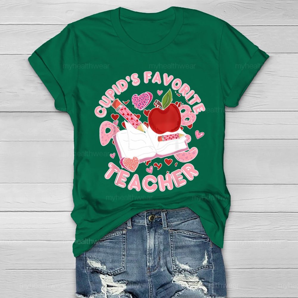Cupid's Favorite Teacher Healthwear T-shirt