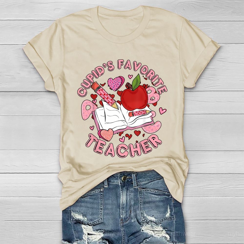 Cupid's Favorite Teacher Healthwear T-shirt