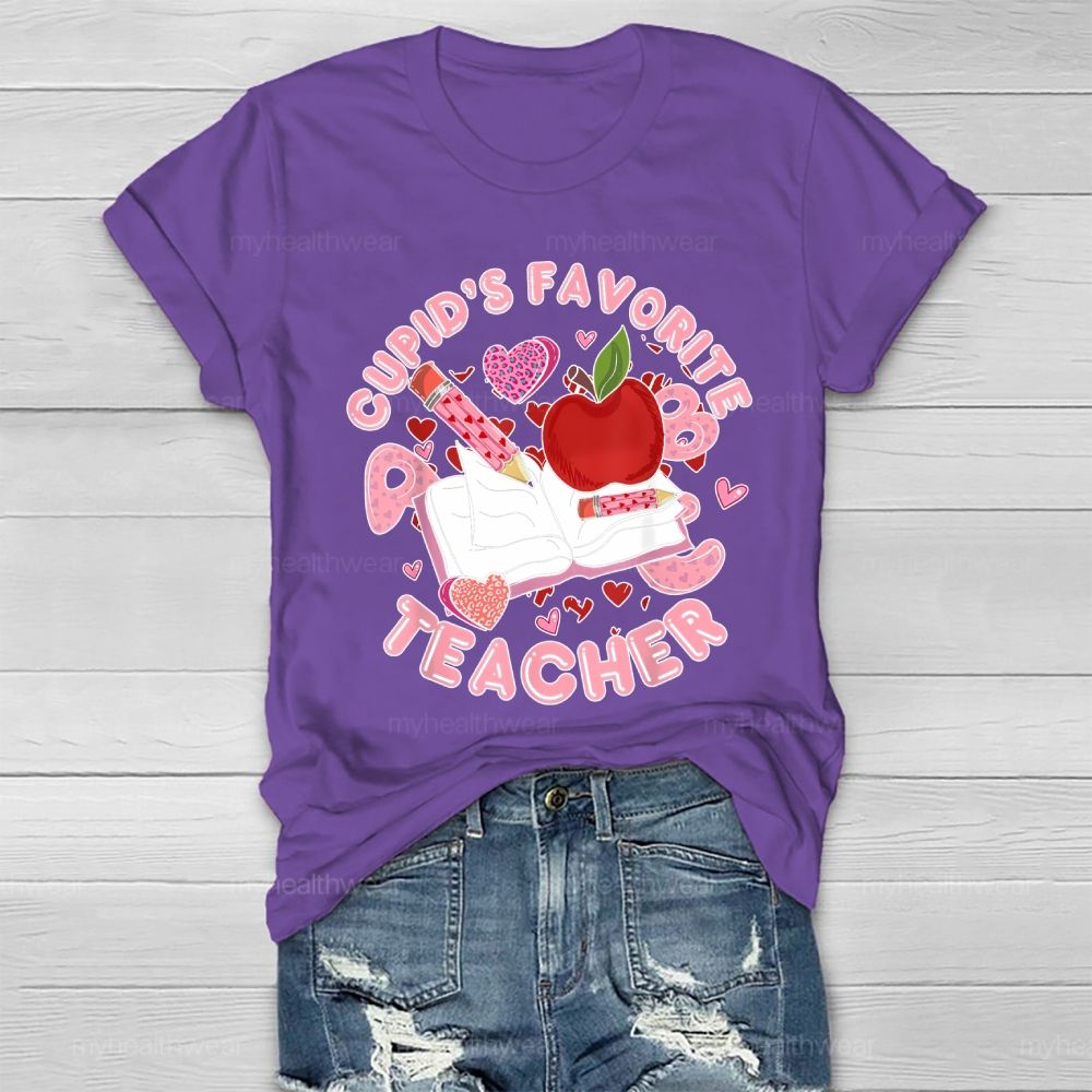 Cupid's Favorite Teacher Healthwear T-shirt