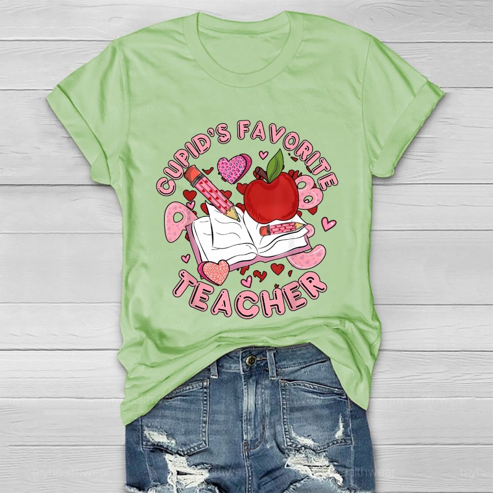 Cupid's Favorite Teacher Healthwear T-shirt