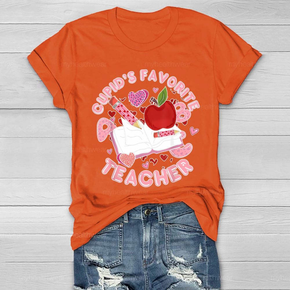 Cupid's Favorite Teacher Healthwear T-shirt