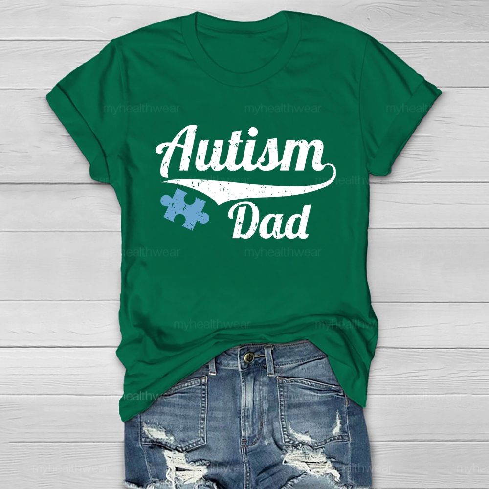 Autism Dad Puzzle Healthwear T-shirt