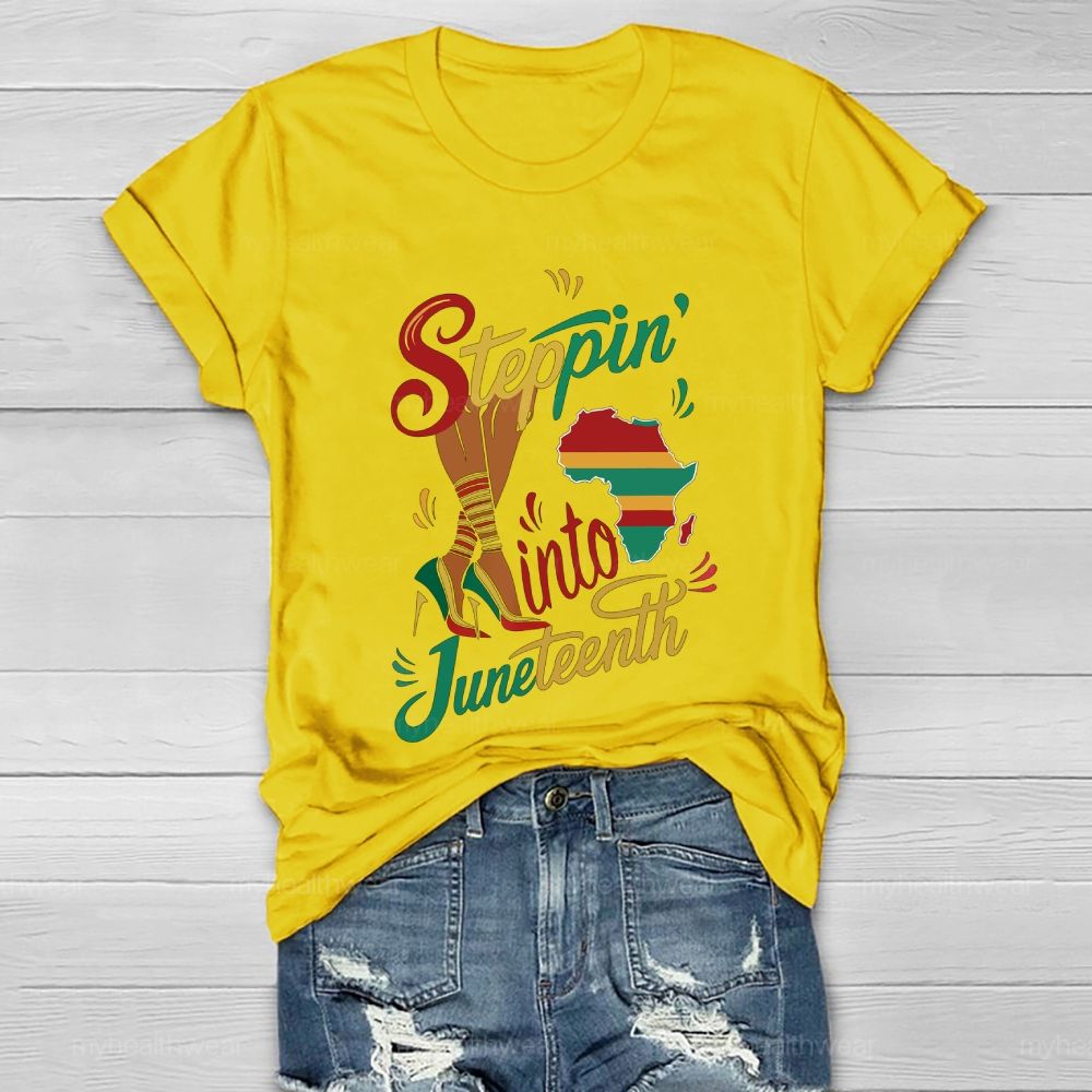 Steppin Into Juneteenth Healthwear T-shirt
