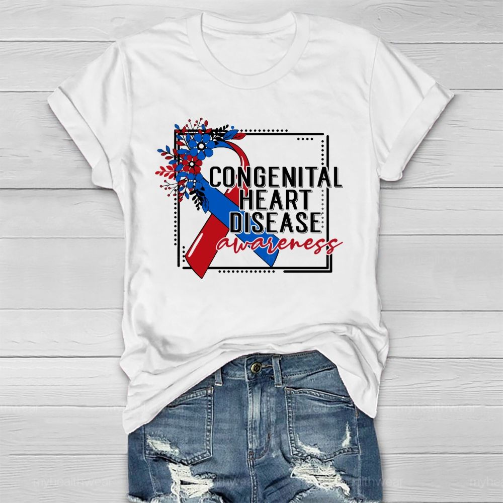 Congenital Heart Disease Awareness Healthwear T-shirt