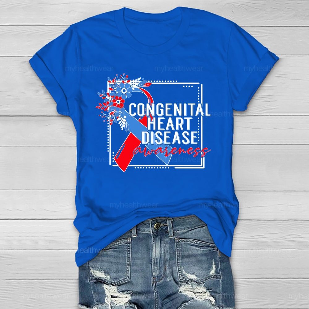 Congenital Heart Disease Awareness Healthwear T-shirt