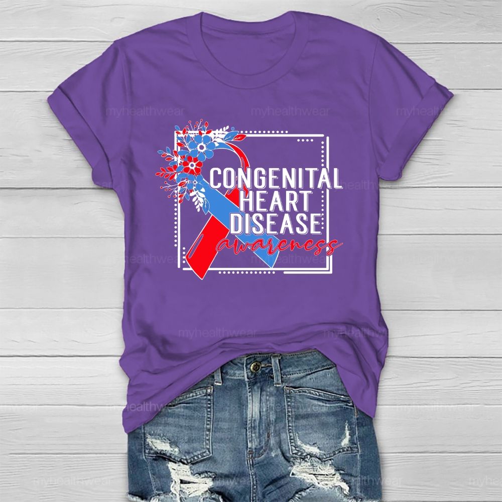Congenital Heart Disease Awareness Healthwear T-shirt