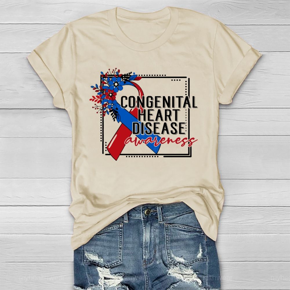 Congenital Heart Disease Awareness Healthwear T-shirt