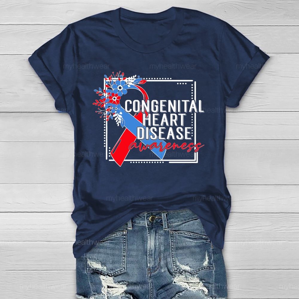 Congenital Heart Disease Awareness Healthwear T-shirt