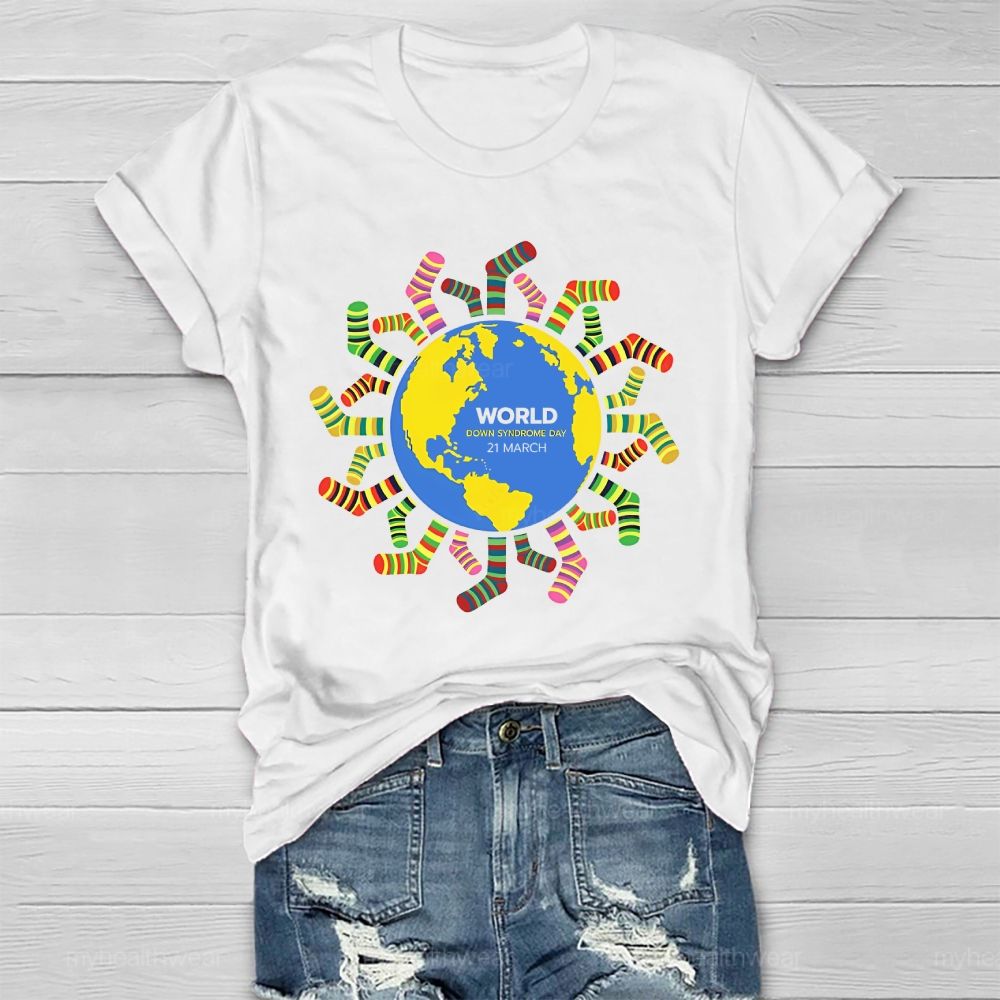 World Down Syndrome Day March 21 Healthwear T-shirt