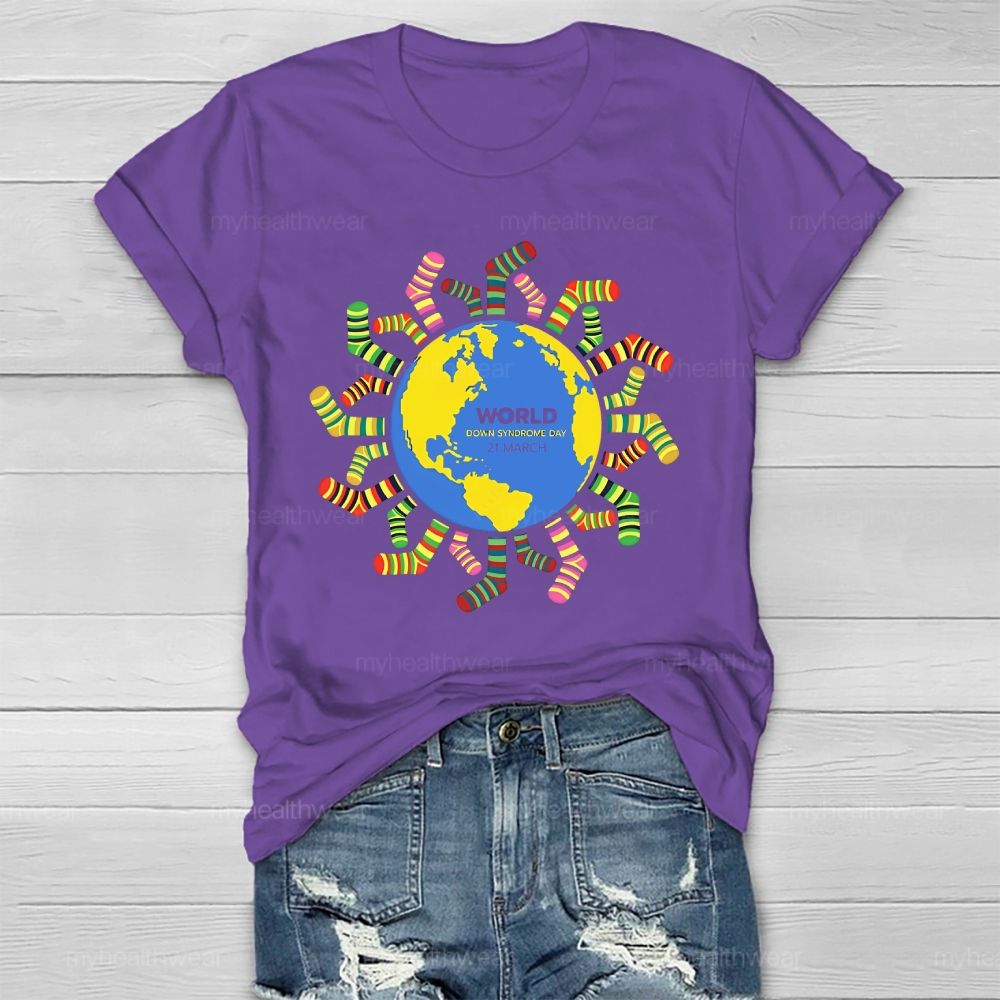 World Down Syndrome Day March 21 Healthwear T-shirt