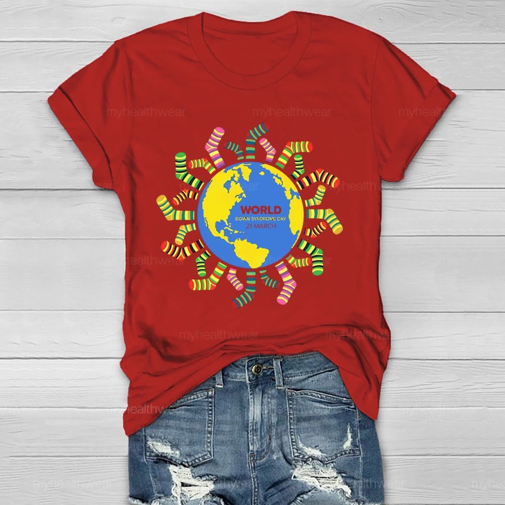 World Down Syndrome Day March 21 Healthwear T-shirt