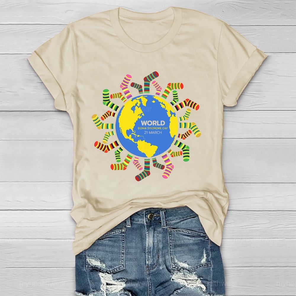 World Down Syndrome Day March 21 Healthwear T-shirt