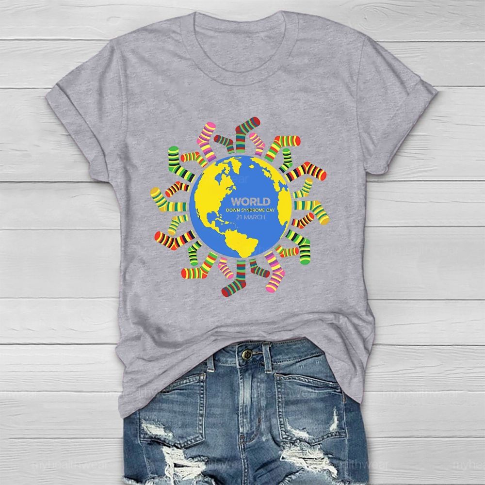 World Down Syndrome Day March 21 Healthwear T-shirt