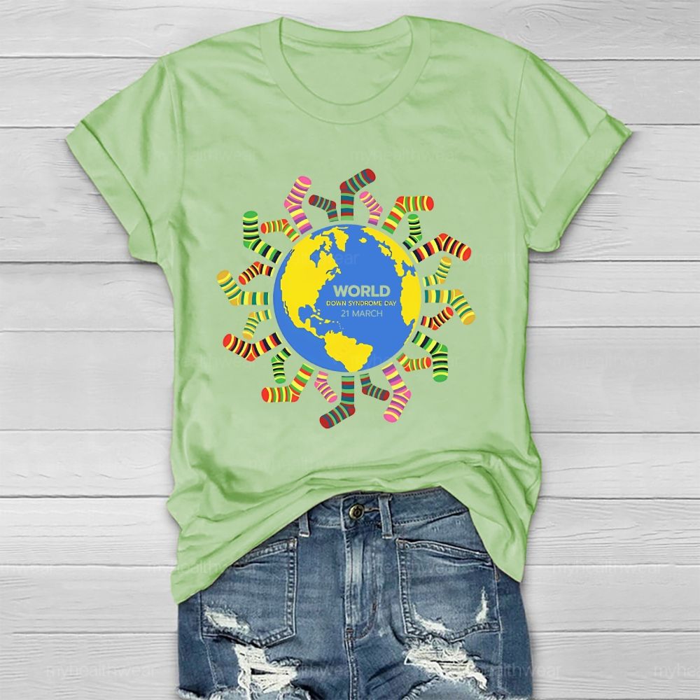 World Down Syndrome Day March 21 Healthwear T-shirt