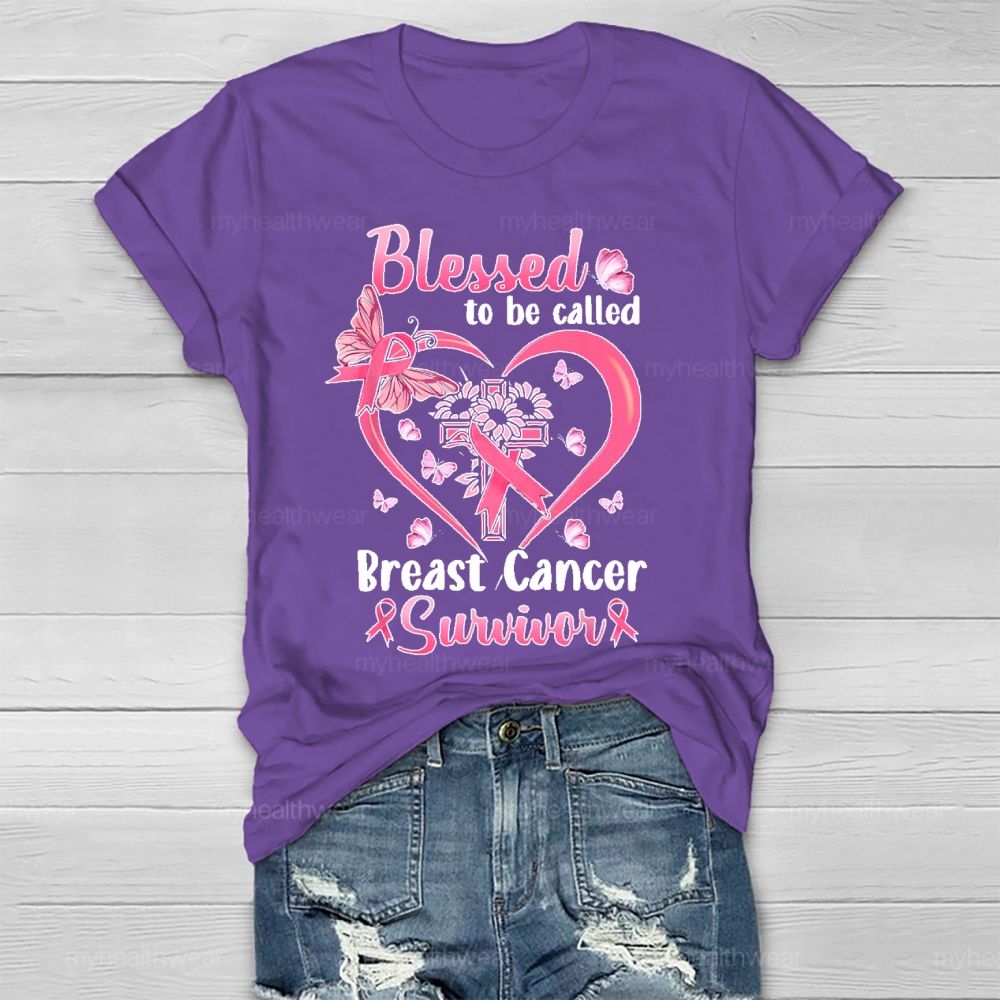 Blessed To Be Called Breast Cancer Survivor  Healthwear T-shirt