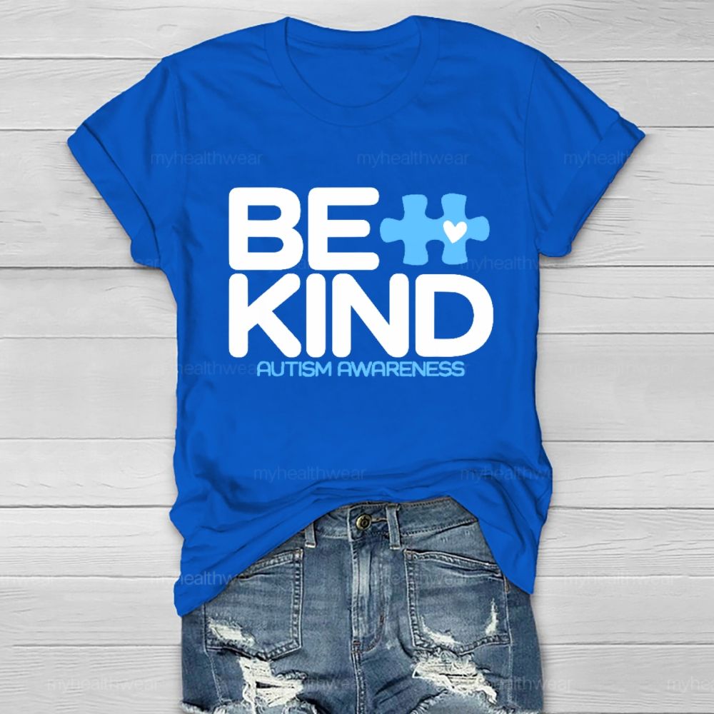 Be Kind Autism Awareness Puzzle Healthwear T-shirt